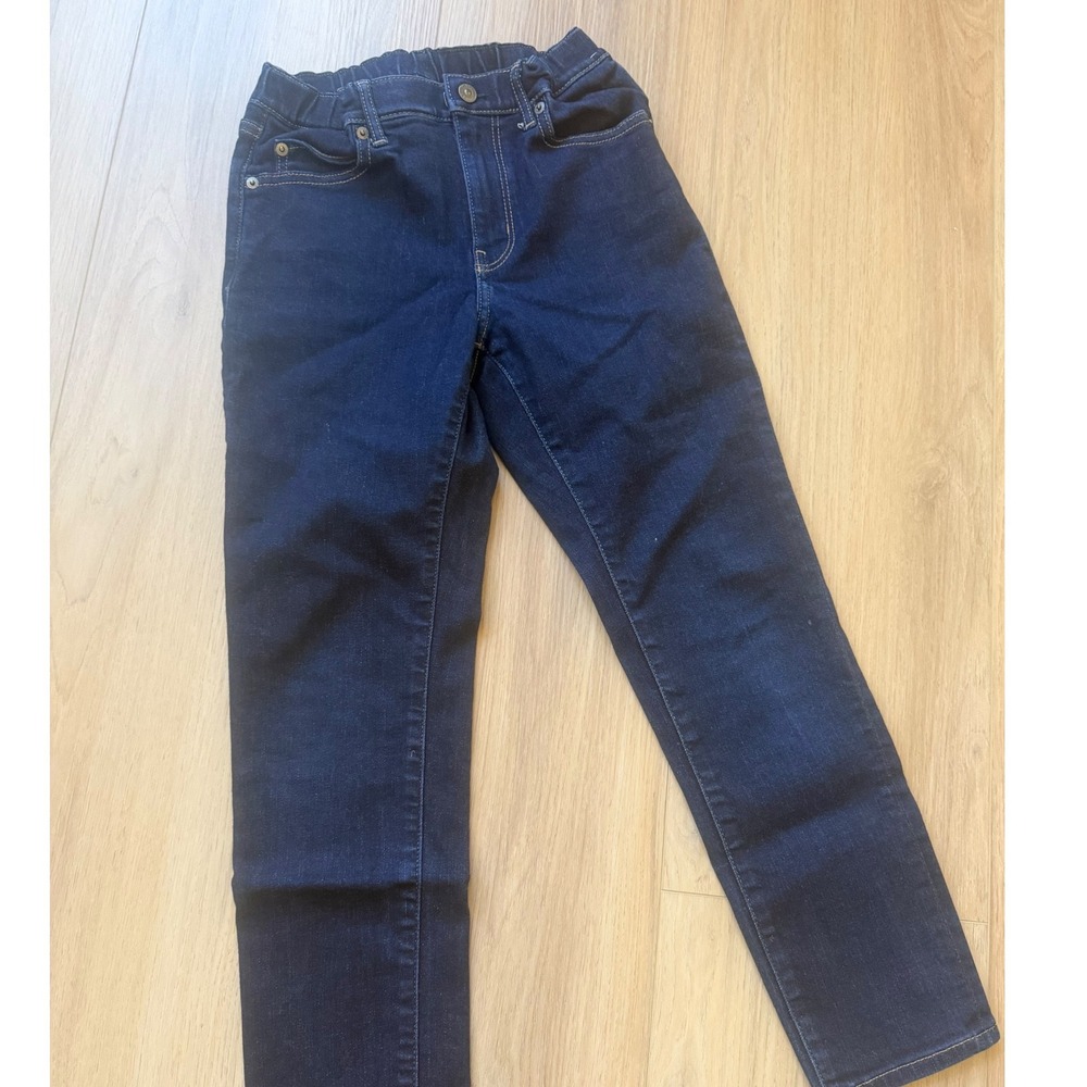 Uniqlo Kids Ultra Stretch Denim Slim Fit Pants Dark Indigo Blue Size 9-10